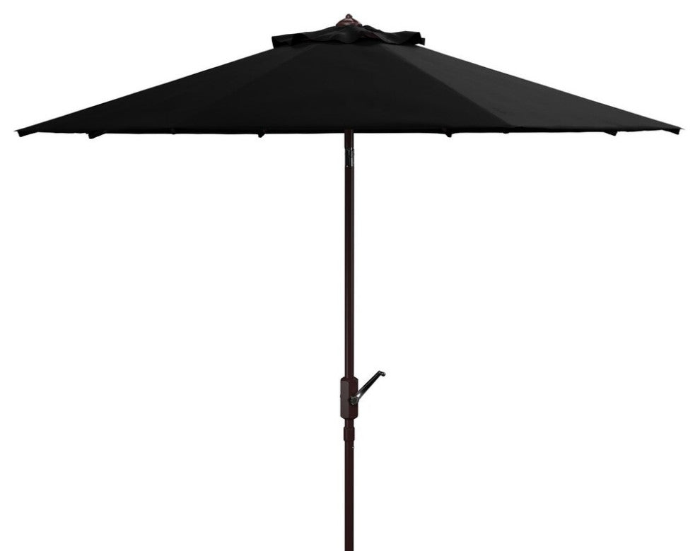 Safavieh Outdoor Herla 11ft Auto Tilt Market Umbrella Black