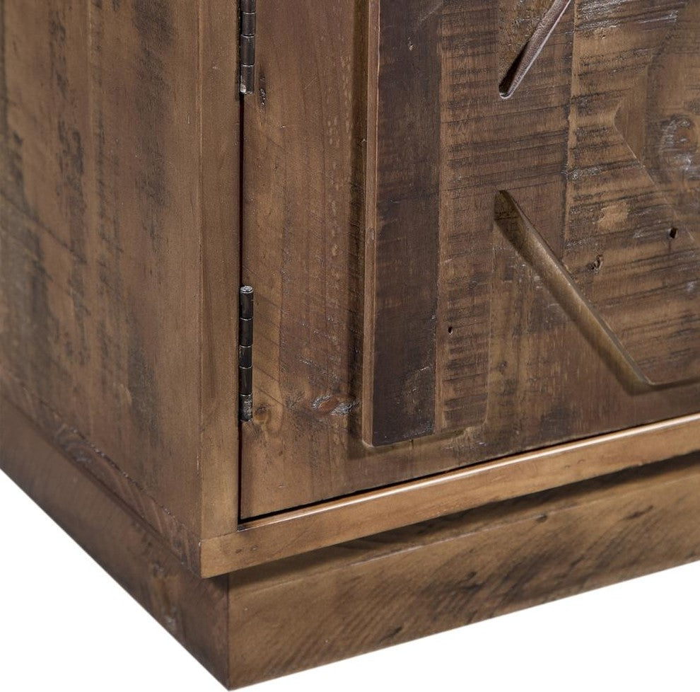 Crafters and Weavers "Book" Bookcase, Rustic Natural, Rustic Brown