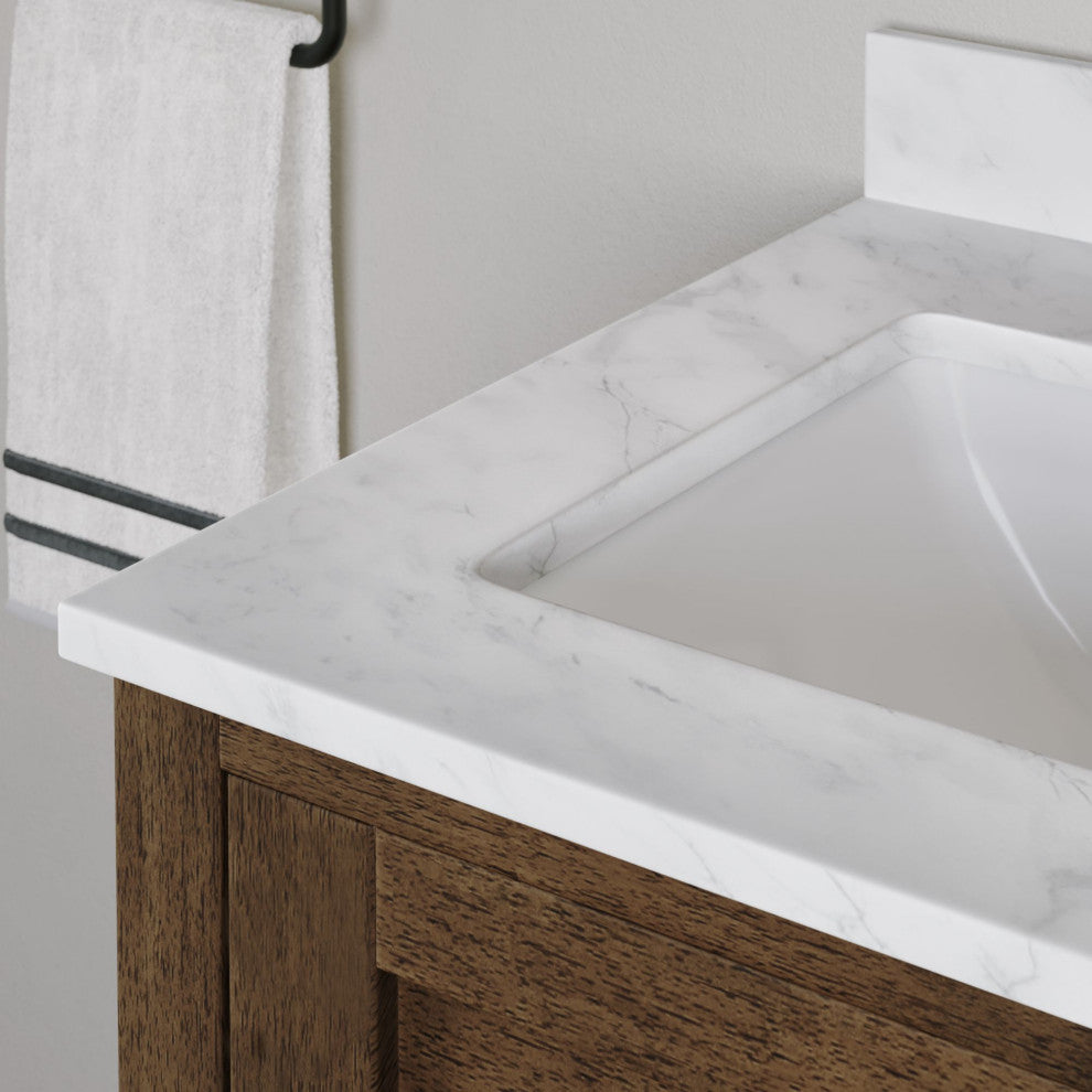 The Oswald Bathroom Vanity, Almond Latte, 36", Single Sink, Freestanding