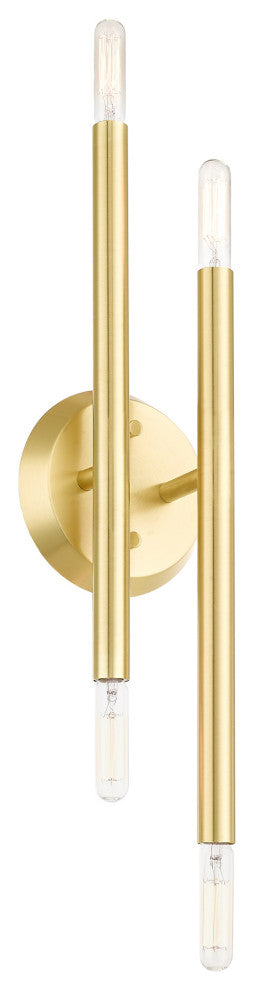 Satin Brass Mid Century Modern Sconce