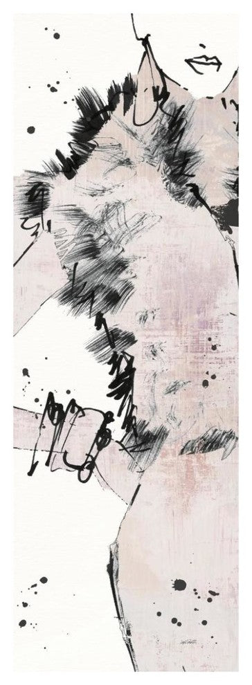 "Fashion Strokes VIII Pastel" Digital Paper Print by Anne Tavoletti, 26"x74"