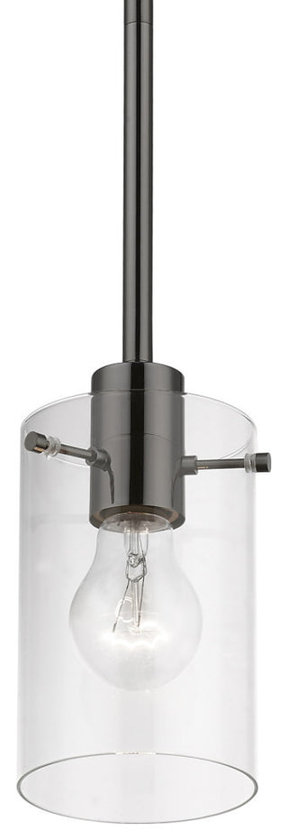 Munich 1 Light Black Chrome Single Pendant