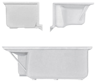 Single Threshold Acrylic Non-Slip Shower Base, Seat 60 x 32, Left Hand Drain