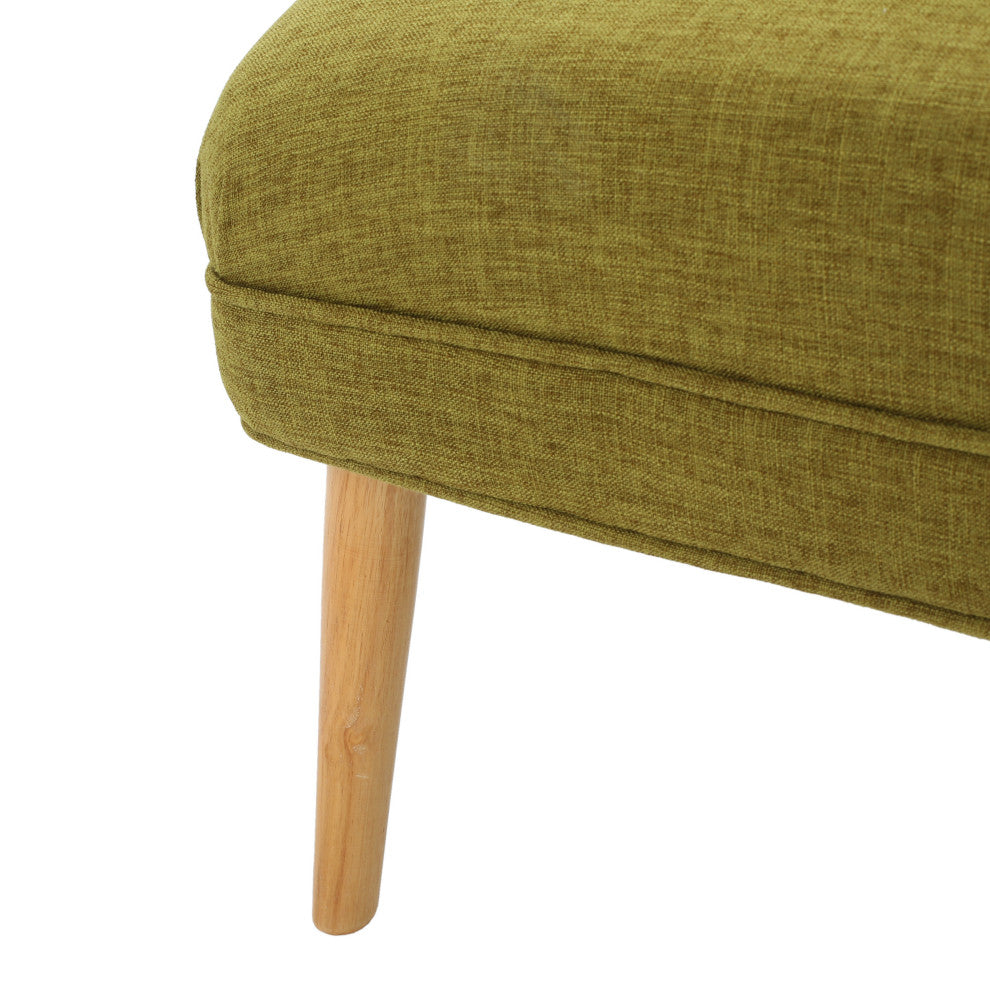 GDF Studio Dumont Mid Century Modern Fabric Loveseat Sofa Settee, Green