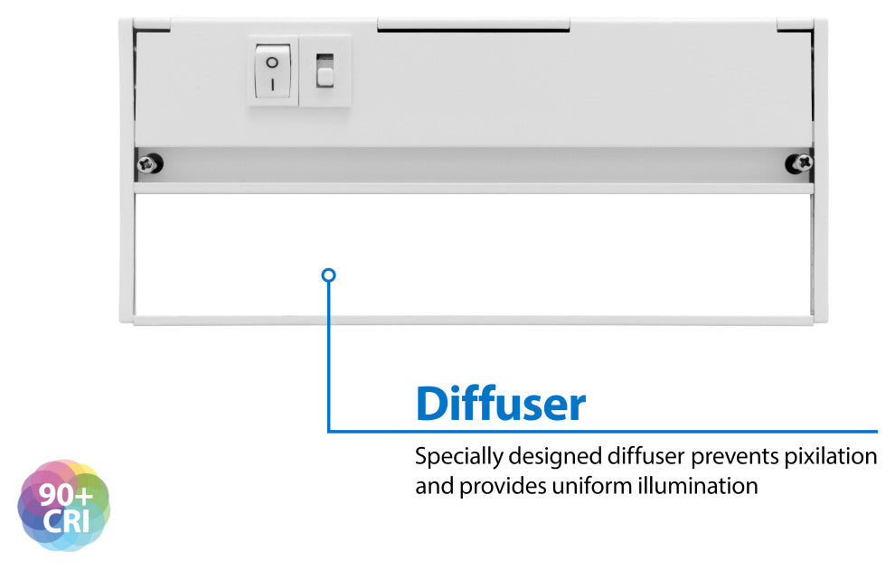 NUC-5 Series Selectable LED Under Cabinet Light, White, 8