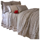 Cathalina Linen, Gray Chambray, Twin Quilt
