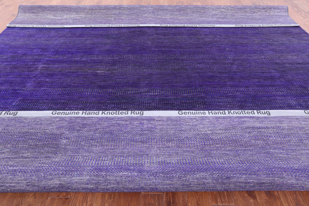 12' Square Handmade Super Savannah Gabbeh Wool and Silk Rug Q8619