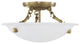 Livex Oasis 3 Light 12" Flush Mount, Antique Brass