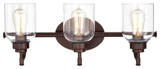Adair Transitional 3 Light Oil Rubbed Bronze Bath Vanity Fixture 24" Wide