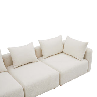 Hangover Upholstered Sofa, Cream Boucle