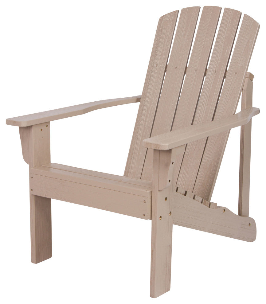 Shine Company 4626Gs Mid-Century Modern Adirondack Chair, Graystone