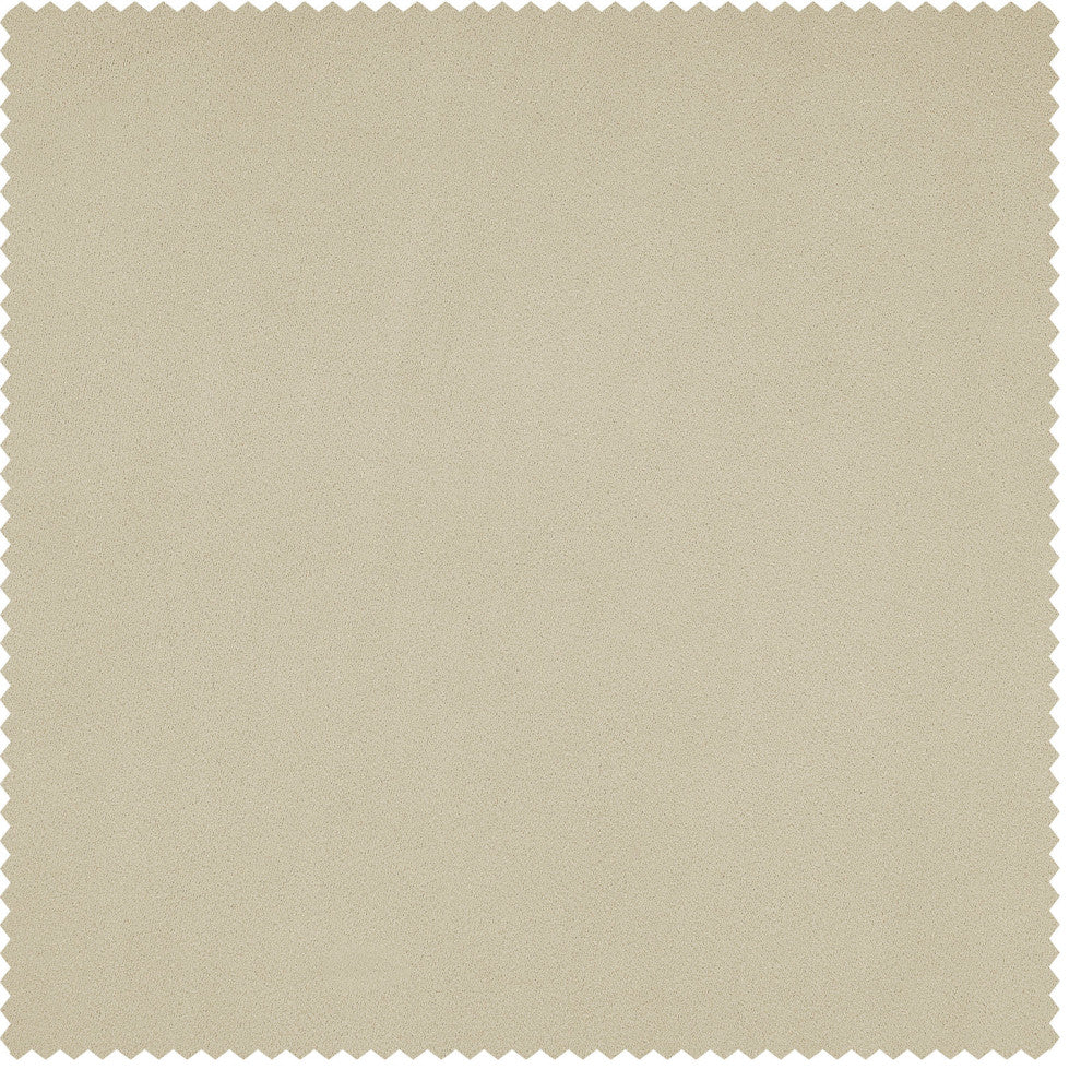 Heritage Plush Velvet Curtain Single Panel, Au Lait Creme, 50"x120"
