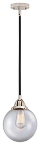 Beacon Mini Pendant, Black Polished Nickel, Clear, Clear