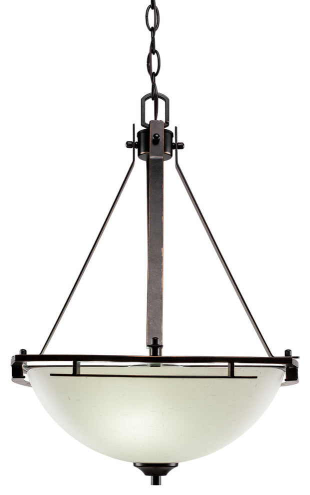 Uptowne Pendant, Dark Granite/White Muslin