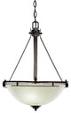 Uptowne Pendant, Dark Granite/White Muslin