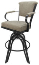 Miami Counter 26" or 30" Metal Bar Stool - A Base, Hemsath Driftwood, Gray, 26"