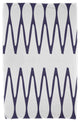 30x60" Zipped, Geometric Print Beach Towel, Navy Blue