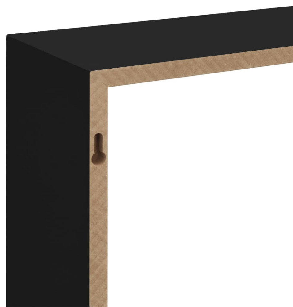 vidaXL wall cube shelves Floating Cube Shelves Display Shelves 3 Pcs Black