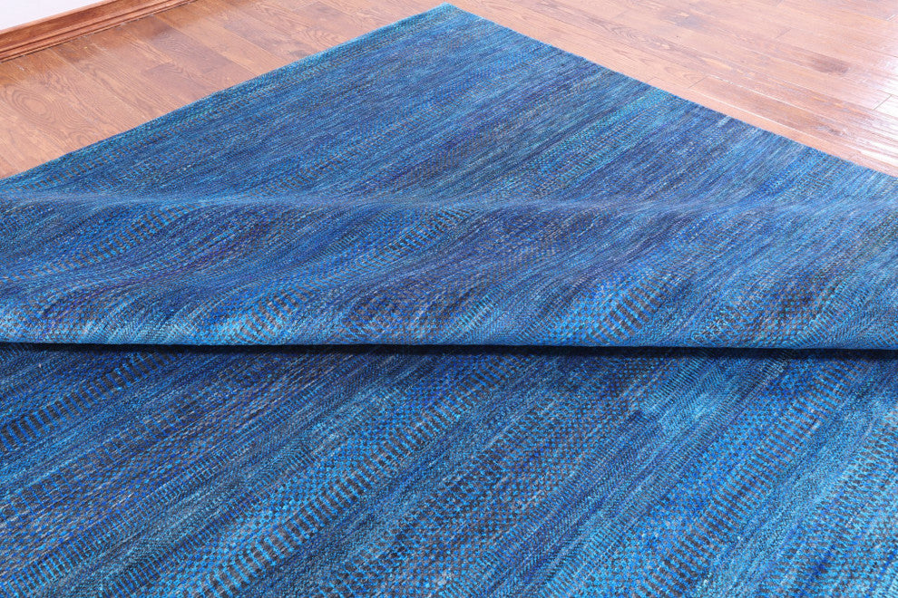 10' 0" X 20' 0" Super Savannah Gabbeh Hand Knotted Wool and Silk Rug Q8620