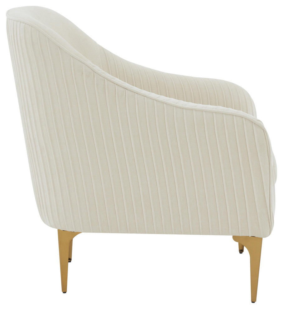 Serena Cream Velvet Accent Chair