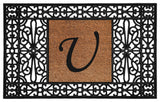 Calloway Mills Duchess Monogram Doormat 30"x48", Letter U
