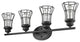 Piers 4-Light Matte Black Vanity