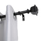 UTOPIA ALLEY 3/4" Single Adjustable Curtain rods for Windows, Black, 48"-86"