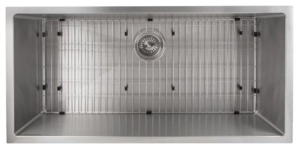ZLINE Undermount Single Bowl Sink in Stainless Steel with Bottom Grid