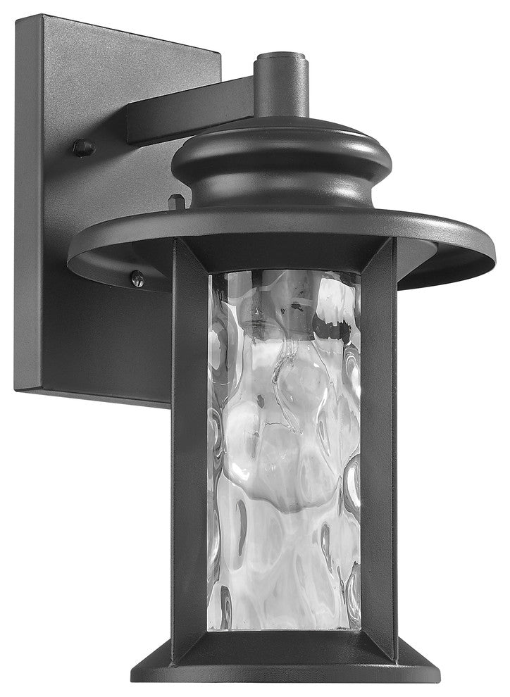 Owen 1-Light Textured Black Outdoor Wall Sconce 12"