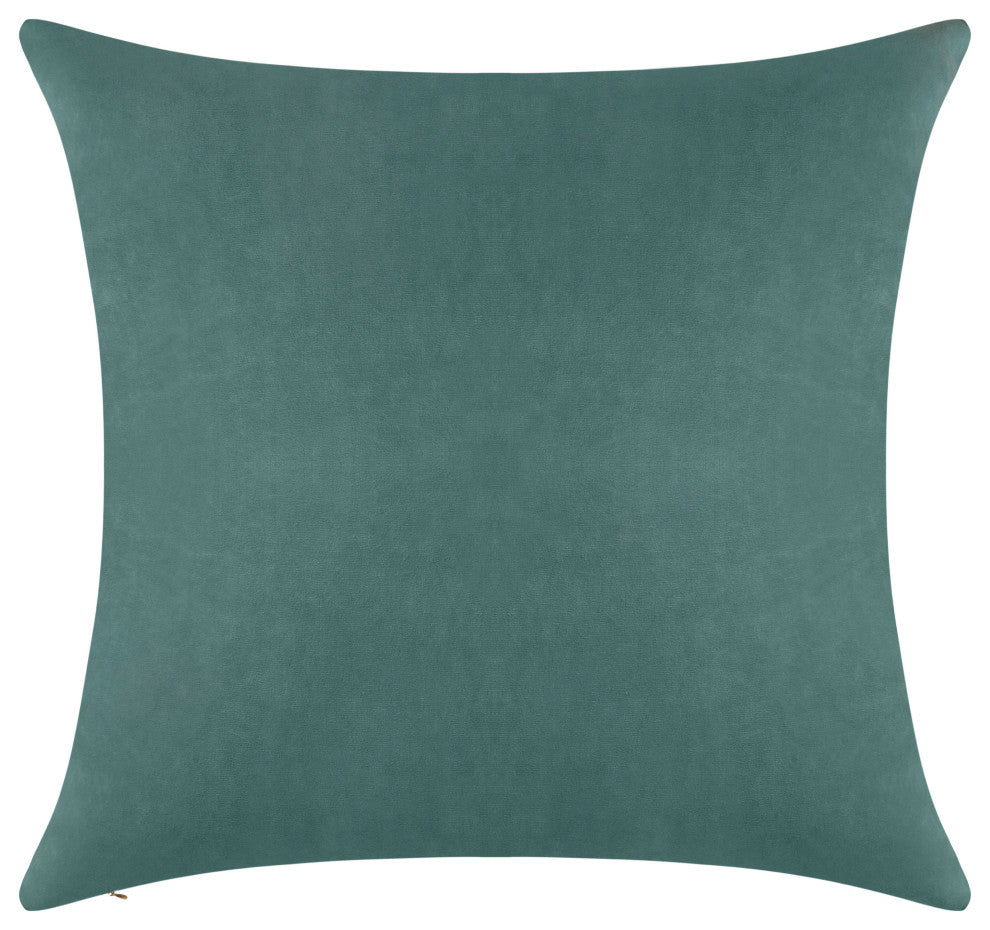 Delara Set of 1 Velvet 20x20", Cushion Cover, Mint Green, Pillow Cover Only