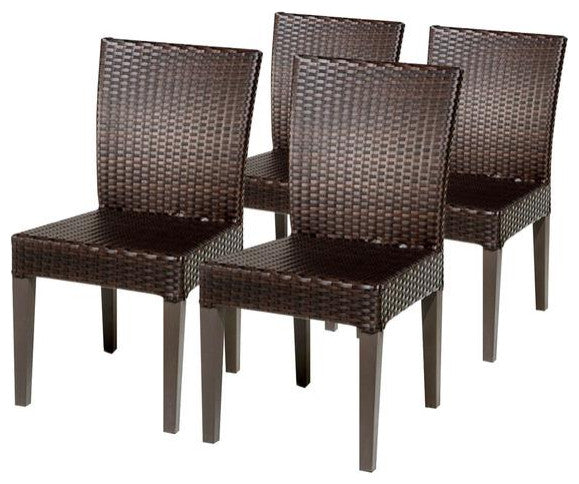 4 Barbados Armless Dining Chairs Espresso