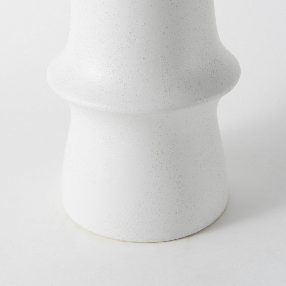 Laforge White Ceramic Vase, 17"
