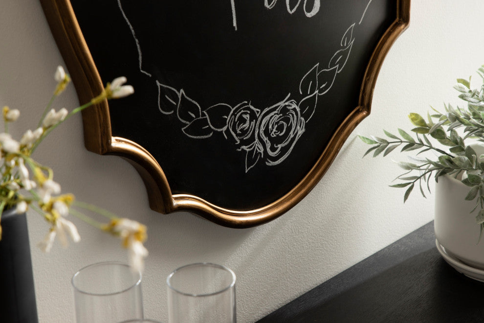 Leanna Framed Chalkboard, Gold 24x36