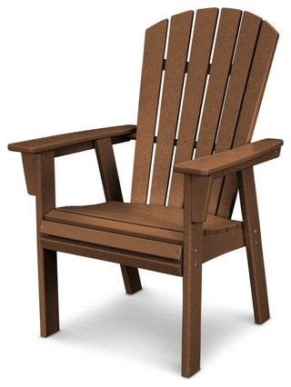 POLYWOOD Nautical Adirondack Dining Chair, Teak