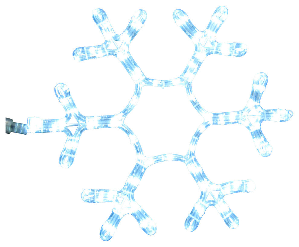 36" Pure White LED Snowflake