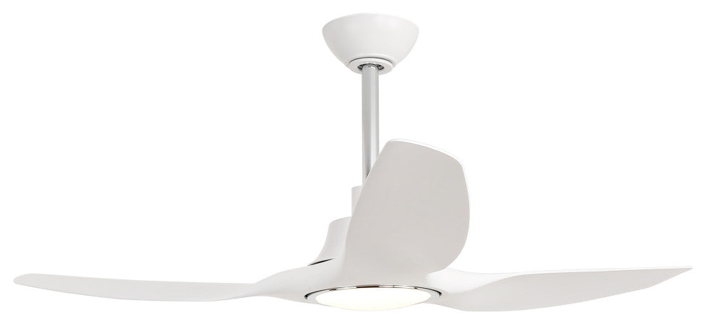 52-inch Modern White LED Smart Ceiling Fan with Remote