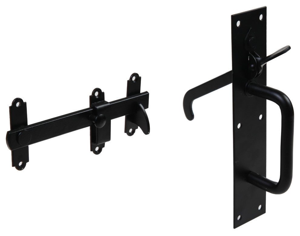 Heavy Suffolk Latches, Black, 8.06"