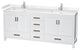 80" Double Bathroom Vanity, White, Carrara Cultured Marble Countertop, Sinks
