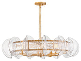 Fredrick Ramond Seraphina Large Drum Chandelier, Distressed Brass