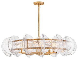 Fredrick Ramond Seraphina Large Drum Chandelier, Distressed Brass