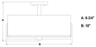 Vaxcel Lighting C0277 Surrey 4 Light 18"W Semi-Flush Drum Ceiling - Natural