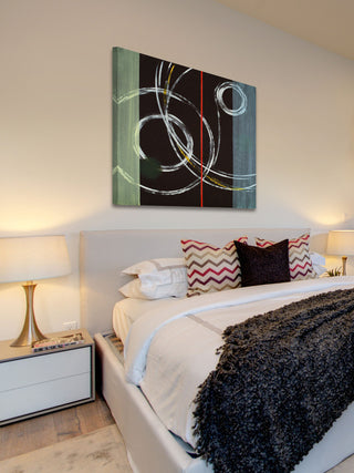 "Circle Swirl" Painting Print on Canvas