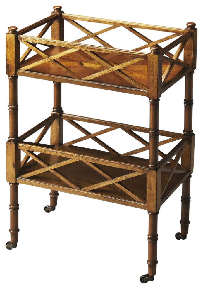 Butler Foster Olive Ash Burl Mobile Server