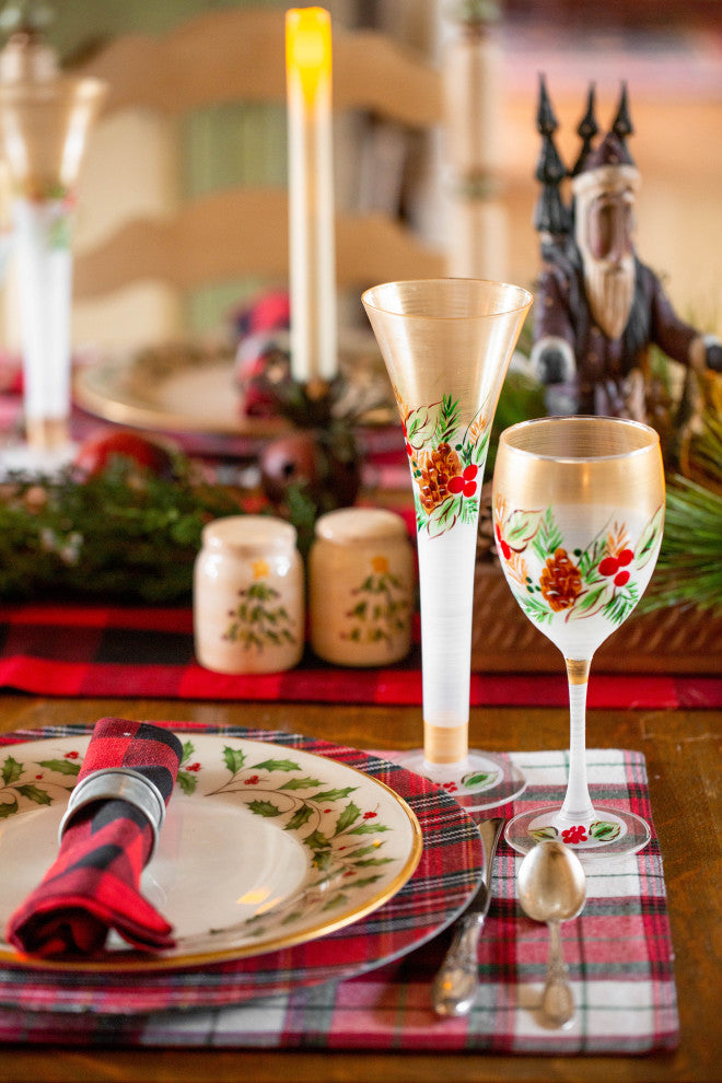Woodland Pine Wine, Set of 2
