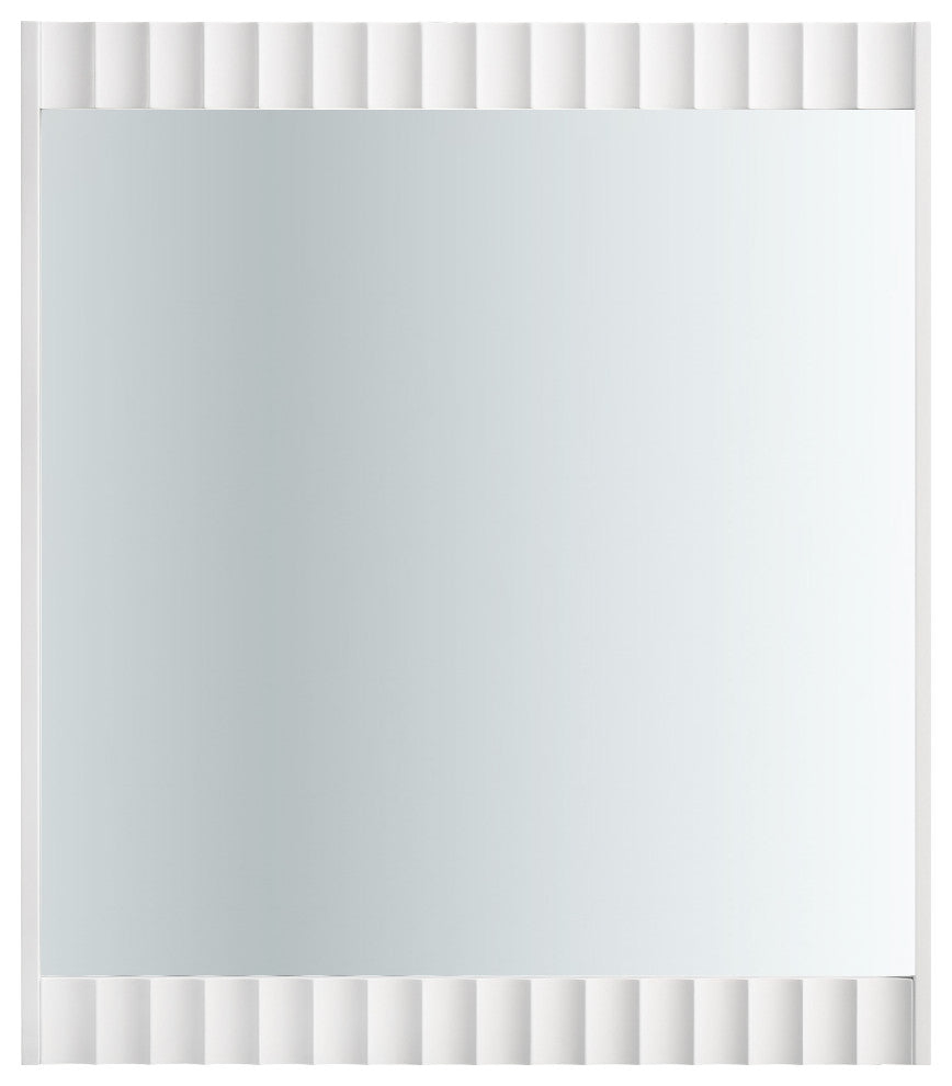 Modernist Medium Gloss Finish Mirror, Brushed Gold