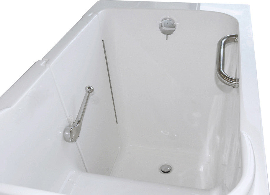 Ella's Bubbles Short Walk-In Soaking Bathtub, White With Right Drain/Door
