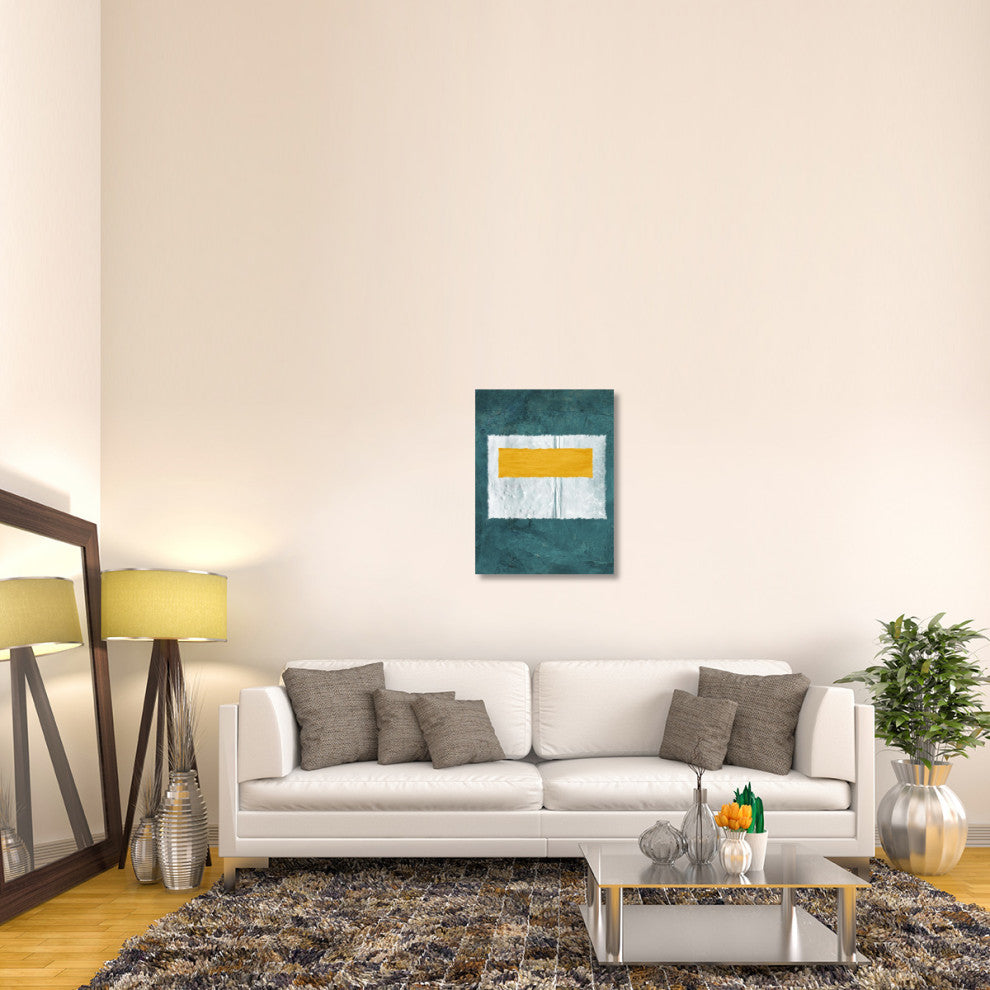 "Green And Yellow Abstract Theme 4" Fine Art Print