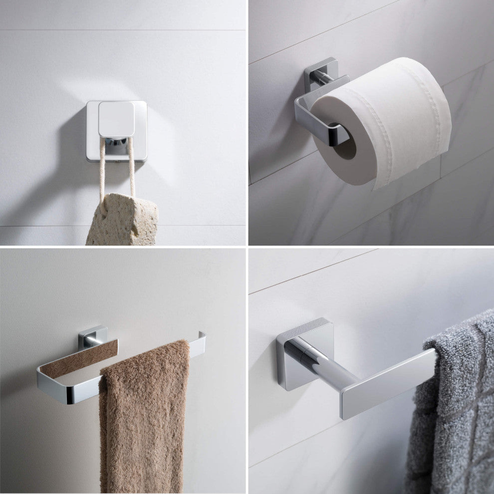 Blaze 5 Piece Bathroom Hardware Set, Chrome