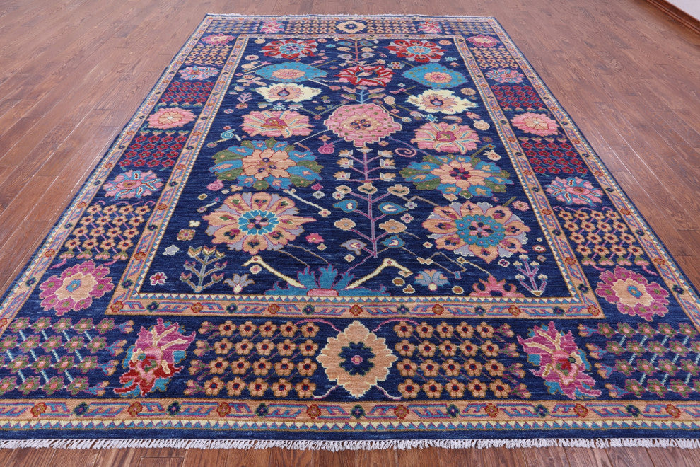 Hand-Knotted Turkish Oushak Wool Rug 9' 2" X 11' 10" - Q15420