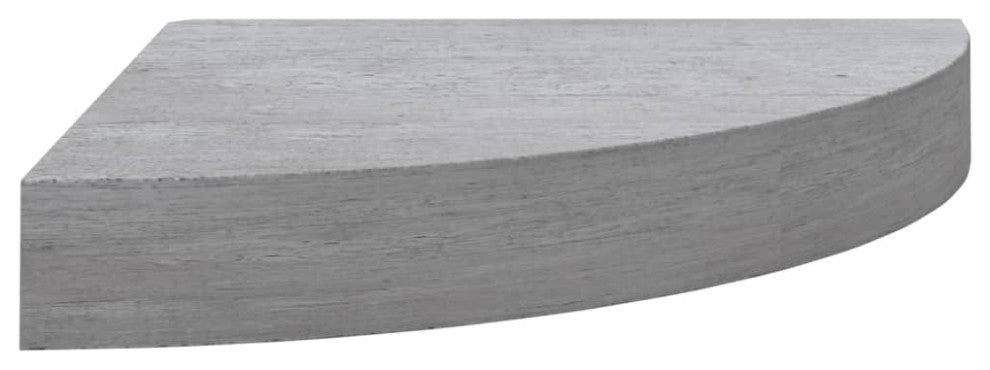 vidaXL Wall Corner Shelves Wall Floating Corner Shelf 2 Pcs Concrete Gray MDF